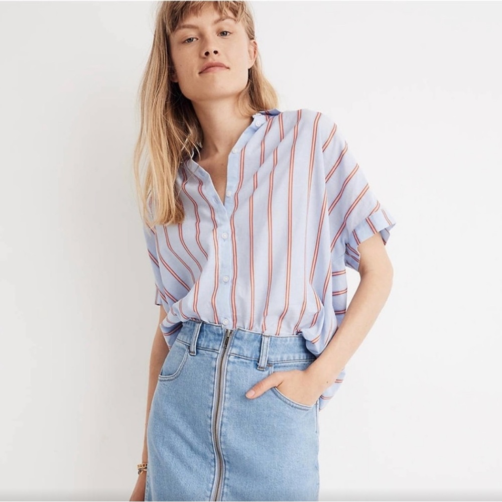 MADEWELL Central Shirt in Atwater Stripe